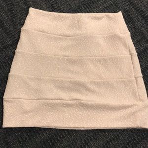 Windsor- Cream sparkly mini skirt